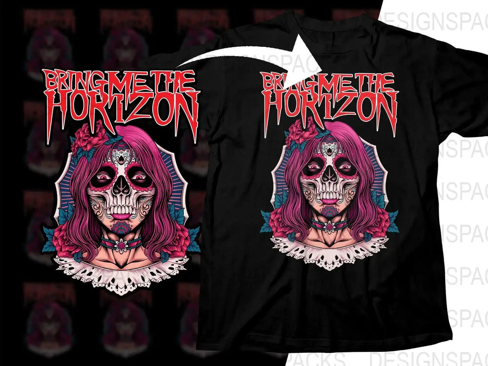 Bring Me The Horizon Skull Rock Band Art Graphic Png Design Digital Download