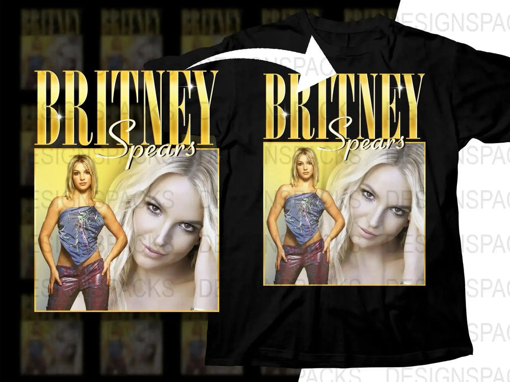 Britney Spears Vintage Style Music Bootleg Png Digital Download