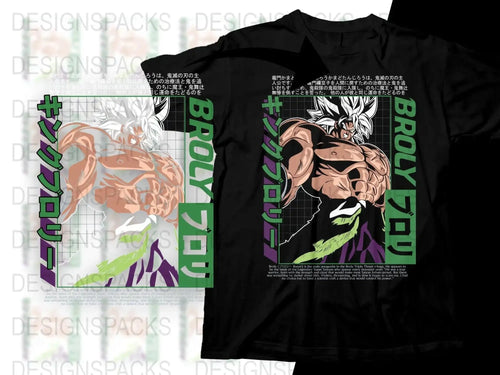 Broly Anime Character Graphic Png Digital Download