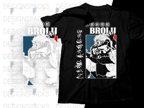 Broly Character Design Graphic Novelty Png Digital Download