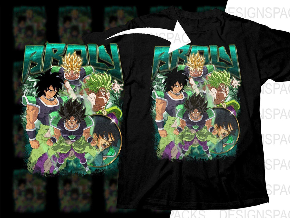 Broly Legendary Super Saiyan Anime Bootleg Png Digital Download