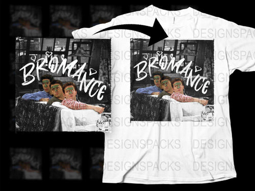 Bromance Design Featuring Popular TV Characters Png Digital Download