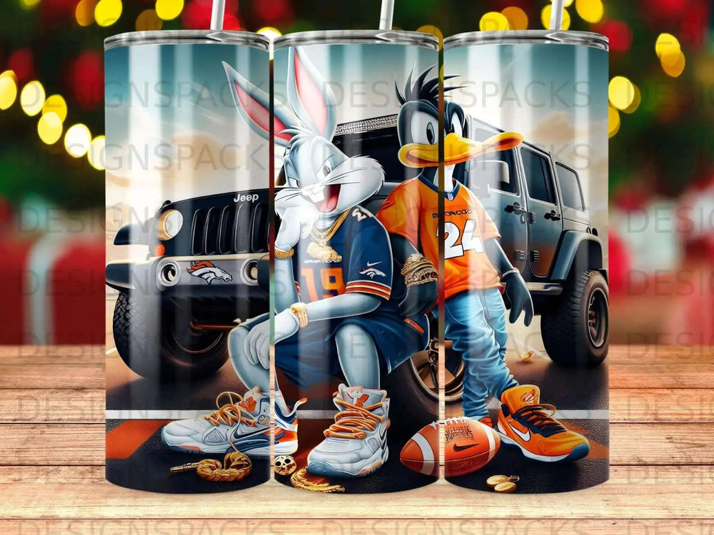 Broncos Streetwise Icons Tumbler Digital Wrap Design
