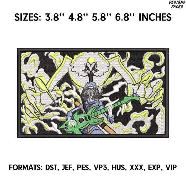 Brook Embroidery Design File, One Piece Anime Embroidery Design, Machine Embroidery, Anime Pes Design Brother