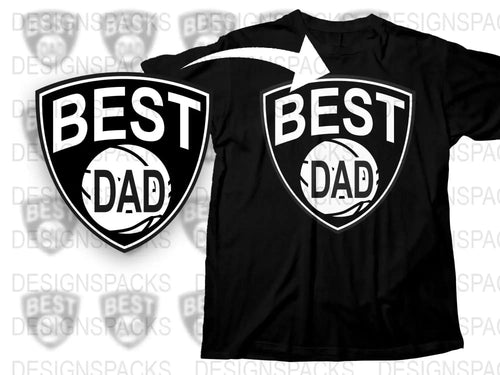 Best Dad Black T-Shirt, Cool Father's Day Gift, Graphic Tee for Dad, Men's Casual Wear, Unique Dad Shirt