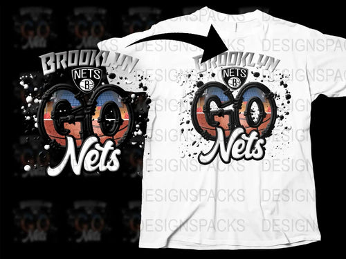 Brooklyn Nets NBA Baskeball Png Digital Download