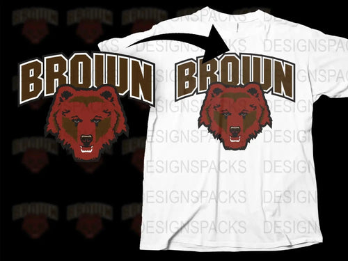 Brown Bears College Football Png Digital Download