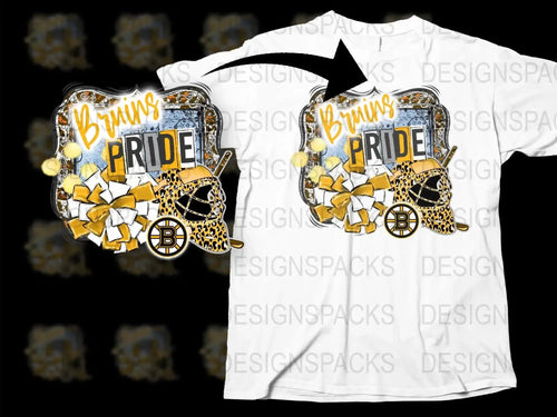 Bruins Pride Png Digital Download Creative Hockey Fan Design