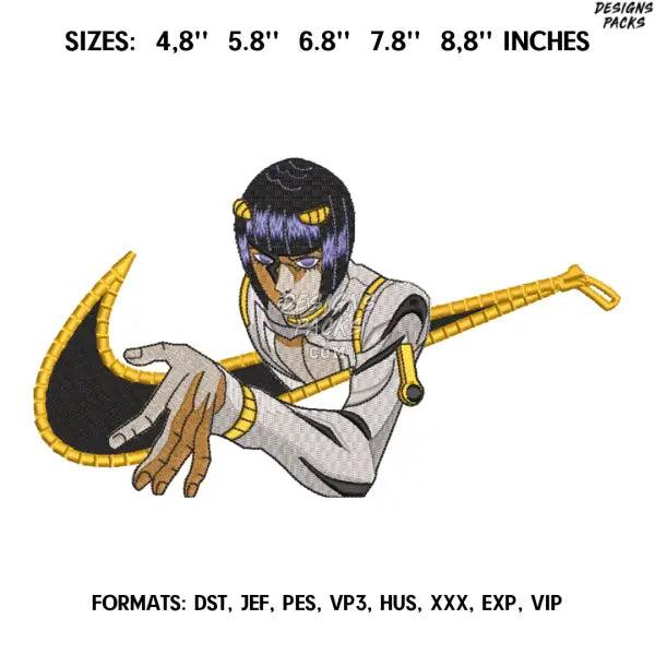 Bruno Bucciarati Embroidery design file pes. Jojo Anime embroidery design. Machine embroidery, JoJo's Bizarre Adventure