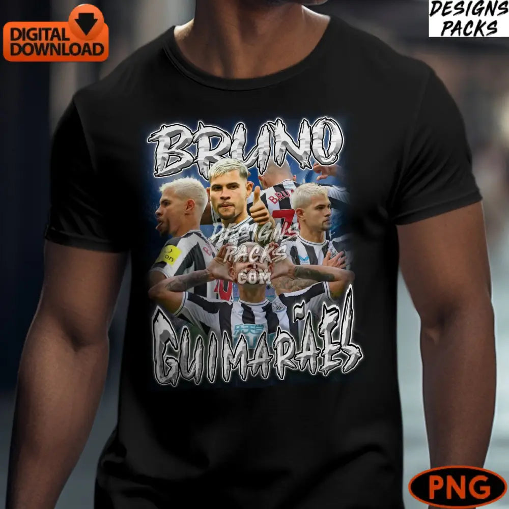 Bruno Guimaraes Digital Newcastle Player Soccer Png Instant Download