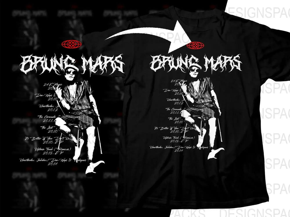 BRUNO MARS Music Artist Streetwear Png Digital Download