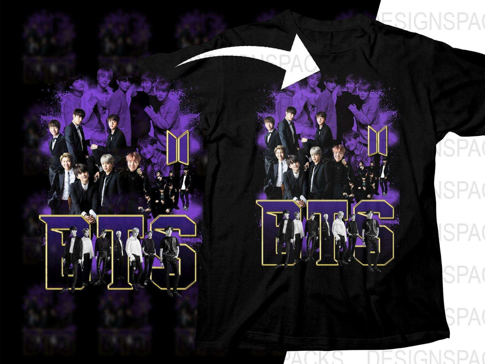 BTS Inspired Kpop Music Halftone Png Digital Download