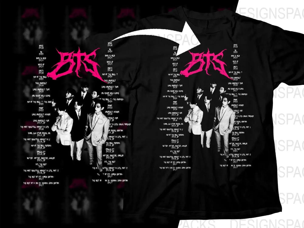BTS Music Artist Streetwear Png Digital Download