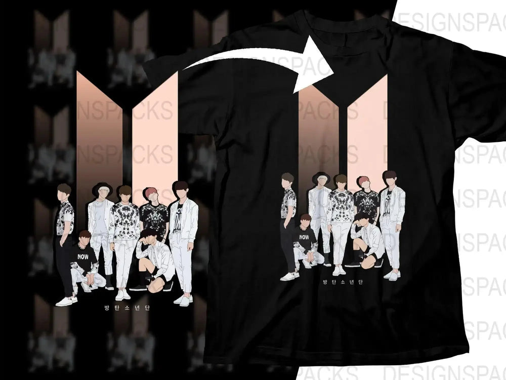 BTS Popular Idol Group Fans Illustration Music Png Digital Download