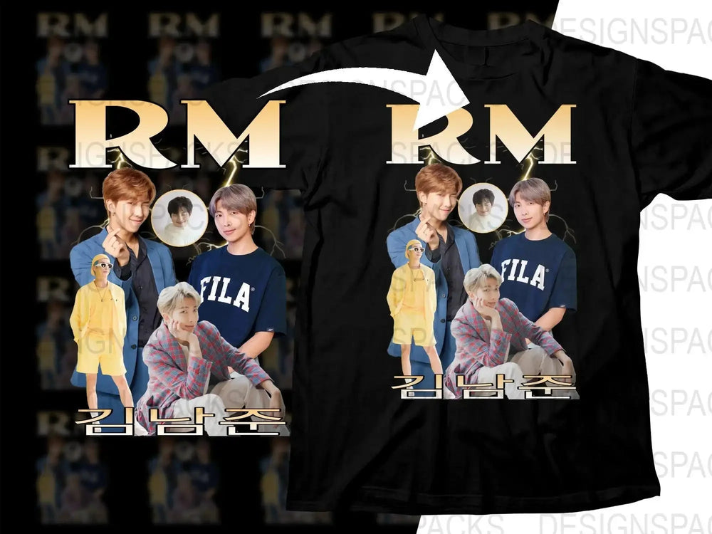 BTS Trendy RM Kim Namjoon Fan Stylish Gift Png Digital Download