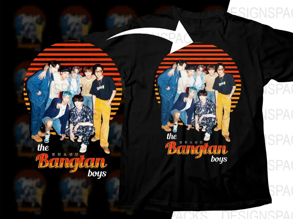 BTS Vibrant Bangtan Music Tee Kpop Music Fan Png Digital Download