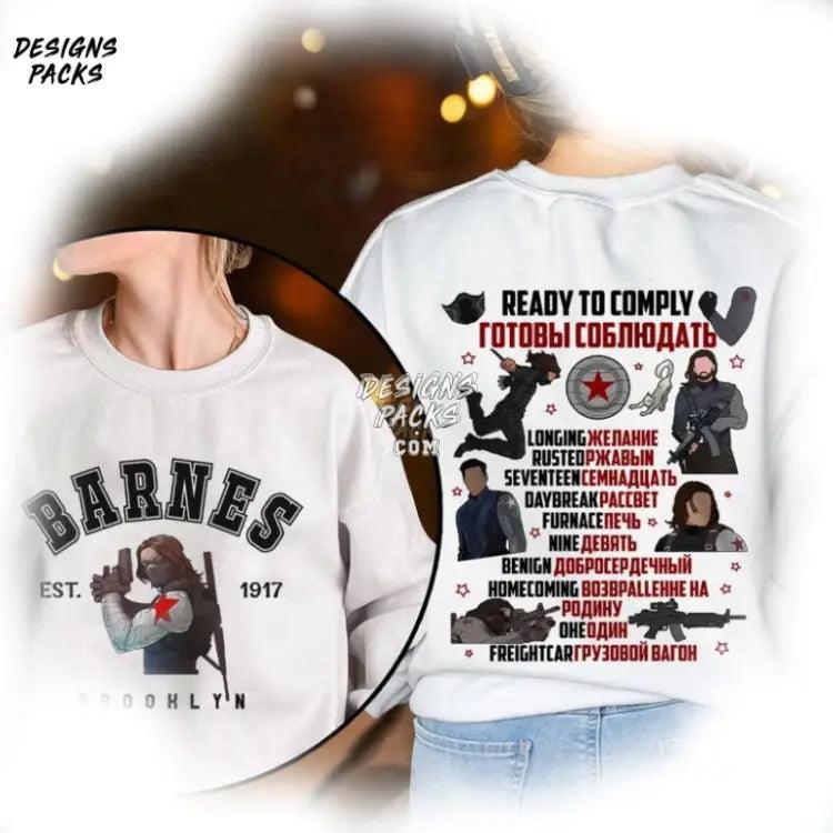 Bucky Barnes 1917 Trigger Words 2 Side Png Design