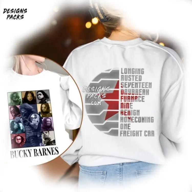 Bucky Barnes Crewneck Sebastian Stan The Winter Soldier Quotes Png Design