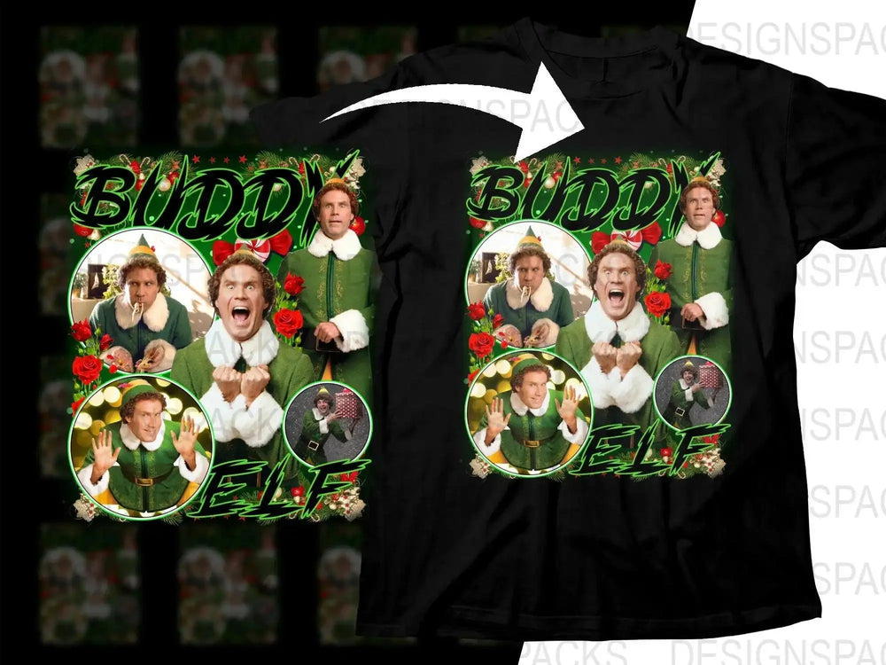 Buddy Elf Christmas Movie Bootleg Png Digital Download