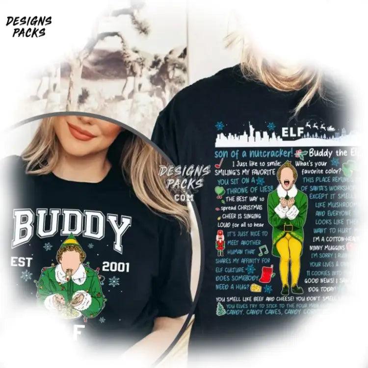 Buddy Elf Est 2001 Xmas Christmas Png Design