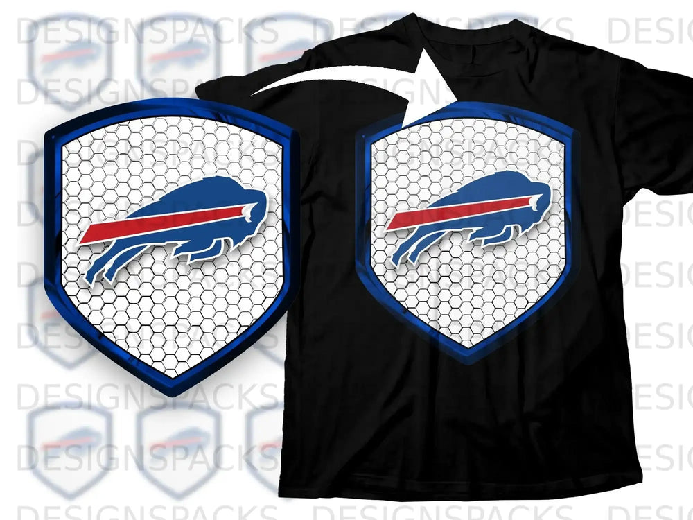 Buffalo Shield Design Graphic Logo T-Shirt