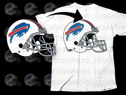 Buffalo Football Helmet Graphic T-Shirt, Sports Fan Apparel, Team Logo Tee, Casual Wear, Gift for Sports Lovers, Unisex Design