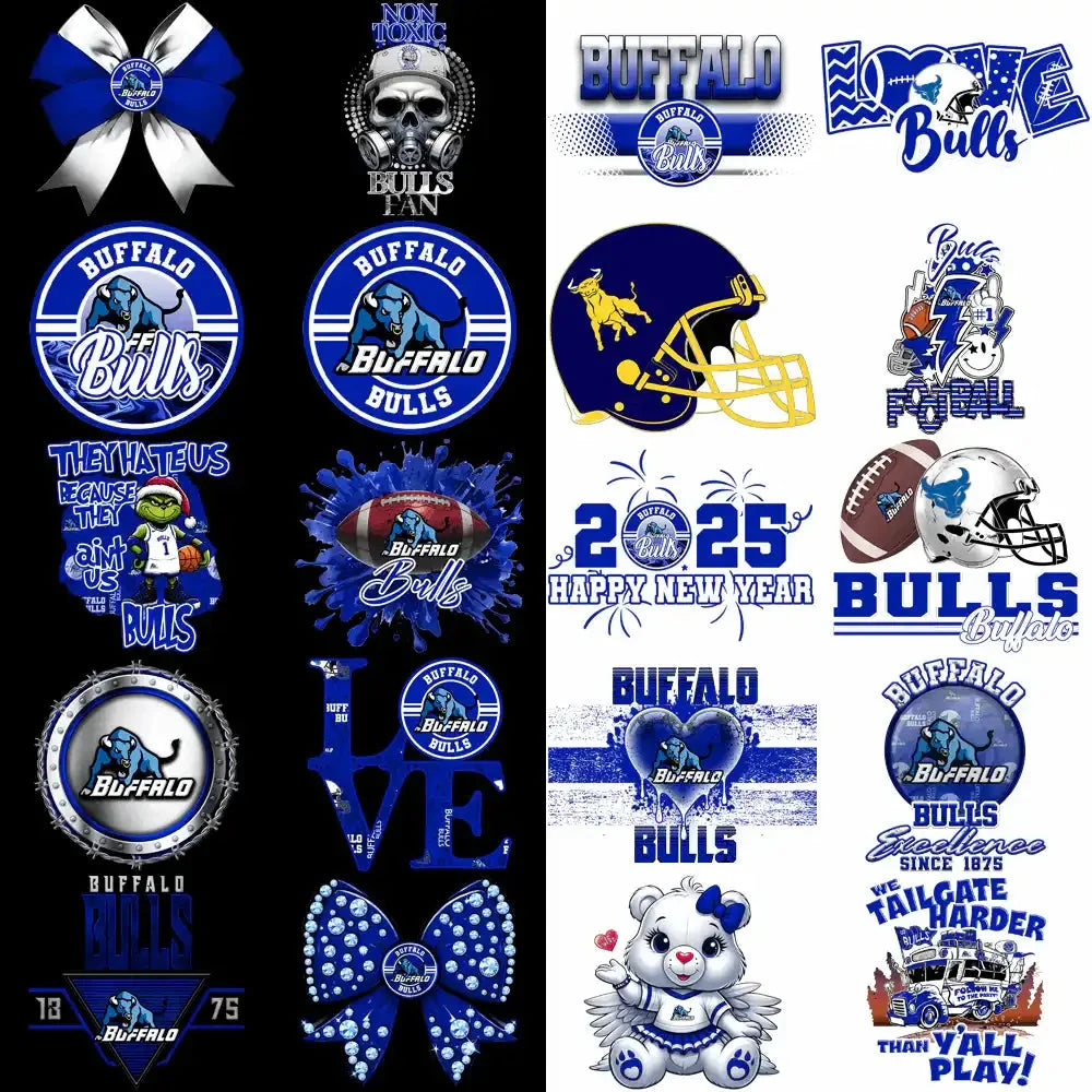 27 Buffalo Bulls Designs Bundle PNG