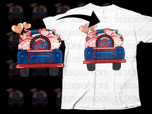 Buffalo Football Team Valentine Stylish Truck Png Digital Download