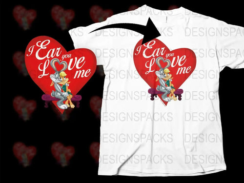 Bugs Bunny and Lola Bunny Valentine Day Png Digital Download