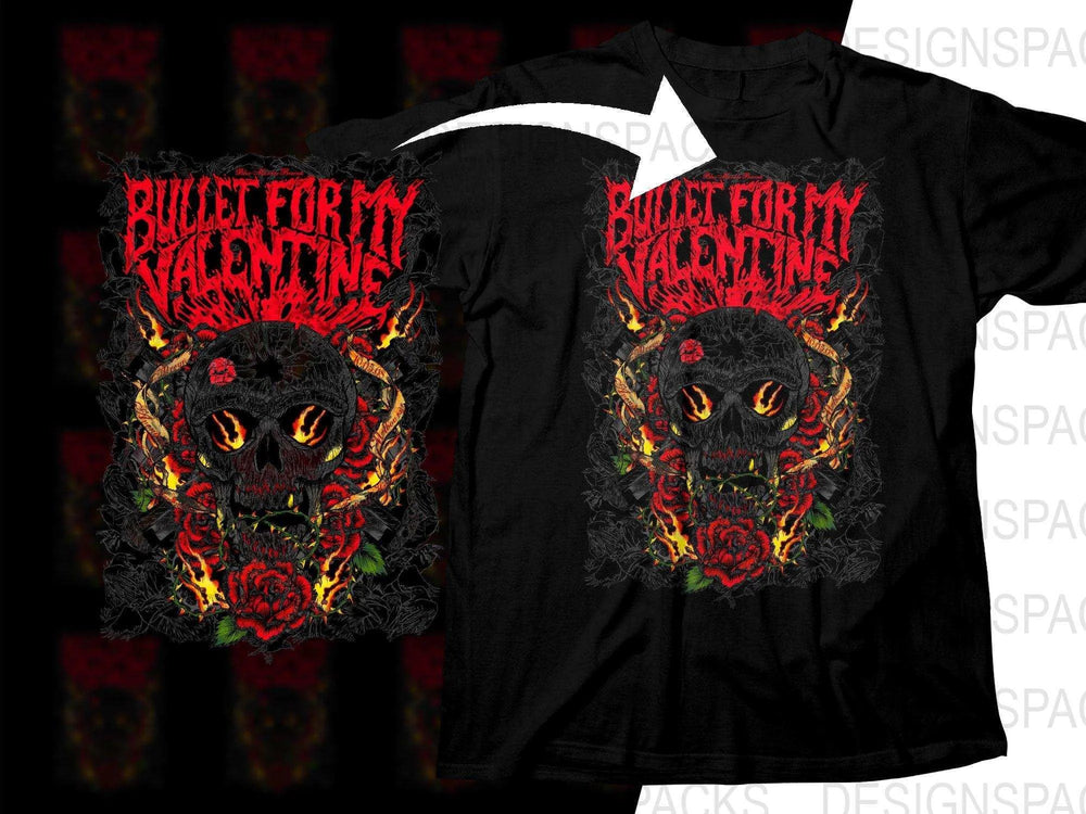Bullet For My Valentine Rock Music Band Graphic Png Halftone Digital Download