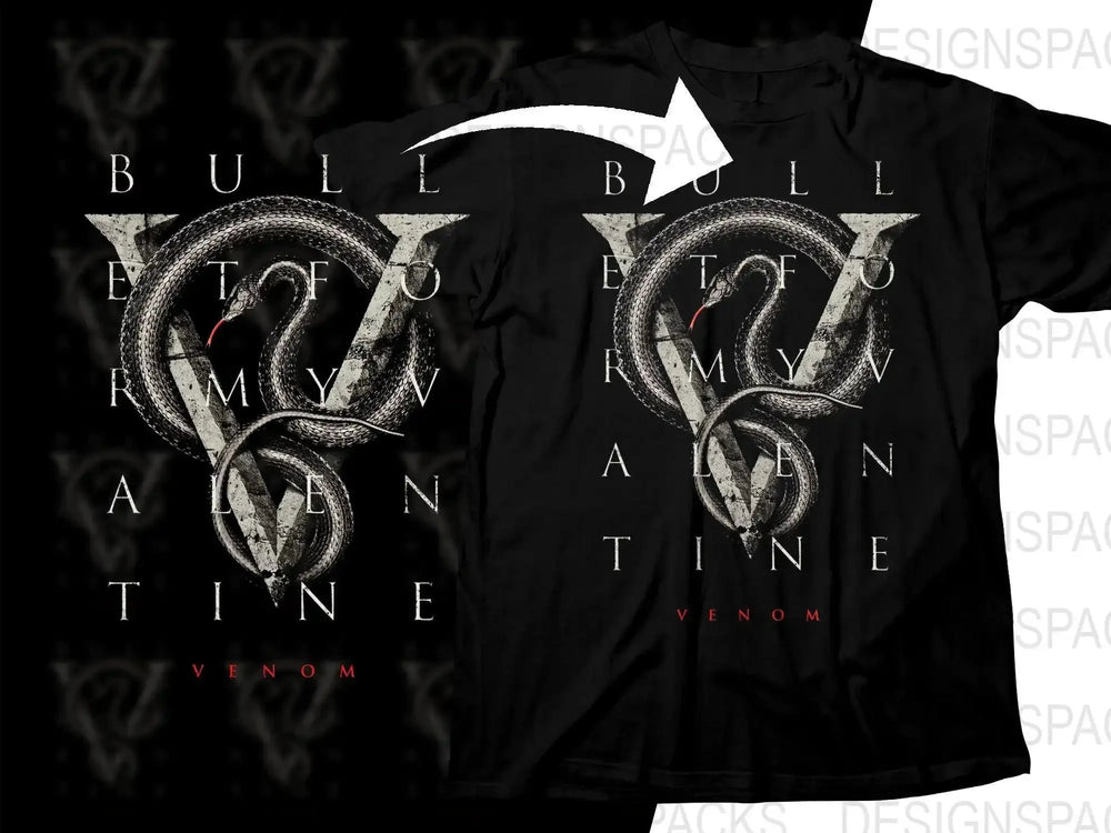 Bullet for My Valentine Venom Album Cover Rock Music Band Graphic Png Halftone Digital Download