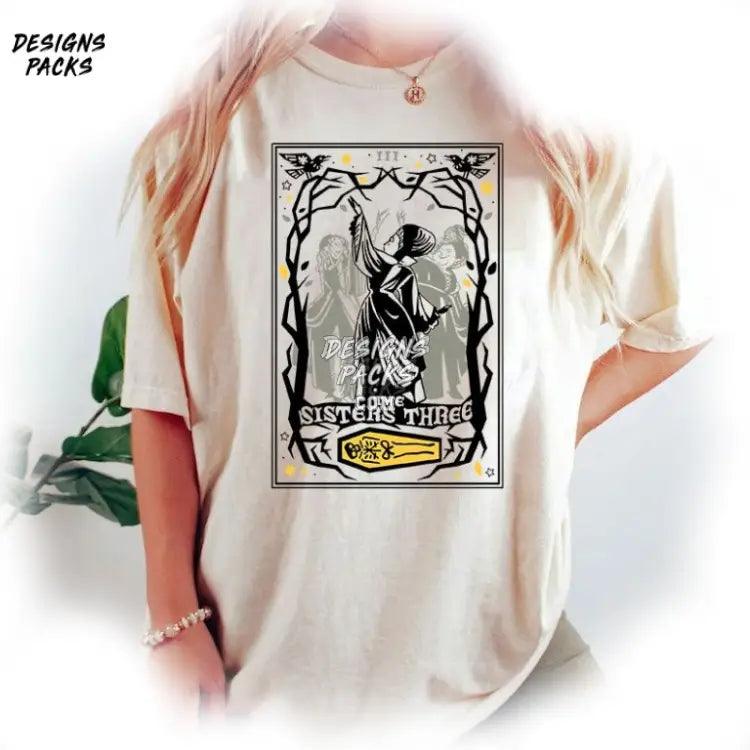 Bunch Of Hocus Pocus Halloween Witch The Sisters Three Tarot Card Png Design