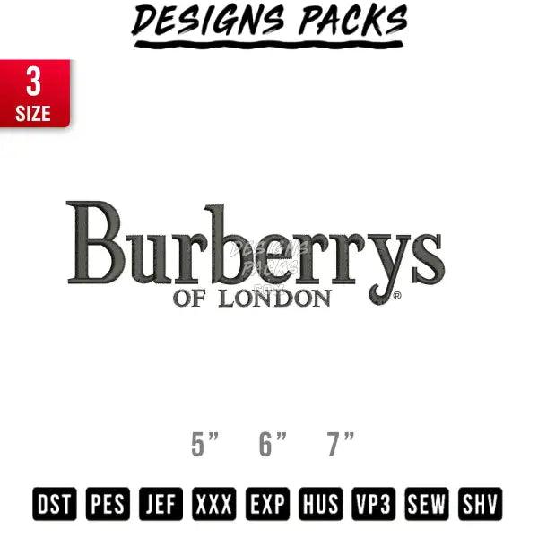 Burberrys of London Embroidery Design 