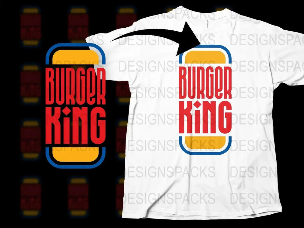 Burger King Retro Logo Design Classic Png Digital Download
