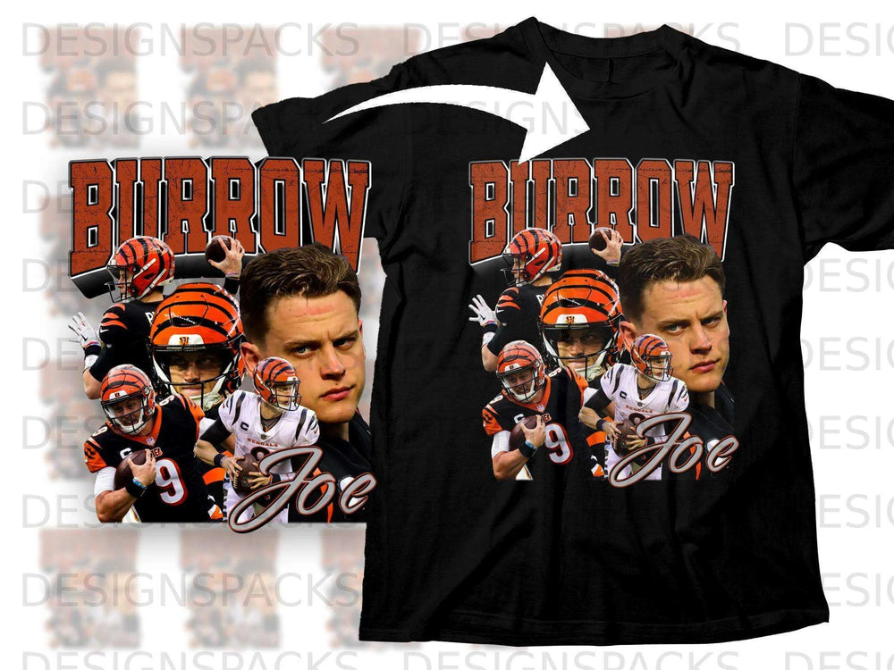 Cincinnati Bengals Joe Burrow graphic t-shirt.