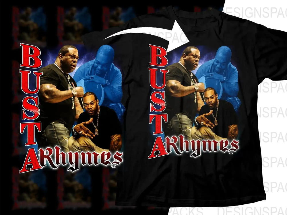 Busta Rhymes Graphic Print Classic Style Png Digital Download