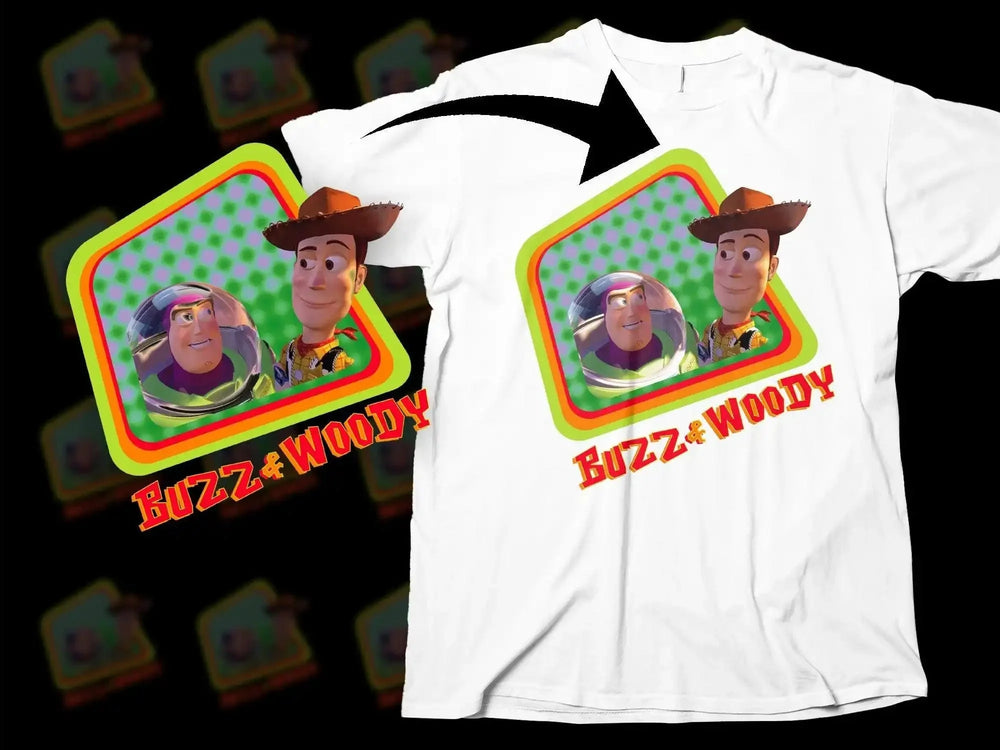 Buzz And Woody Animated Character Graphic Png Digital Download