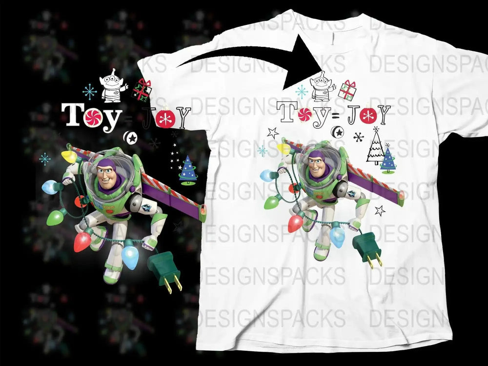 Buzz Lightyear Christmas Toy is Joy Png Digital Download