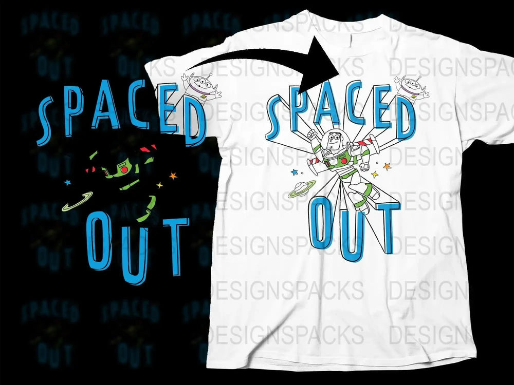 Buzz Lightyear Spaced Out Graphic Png Digital Download