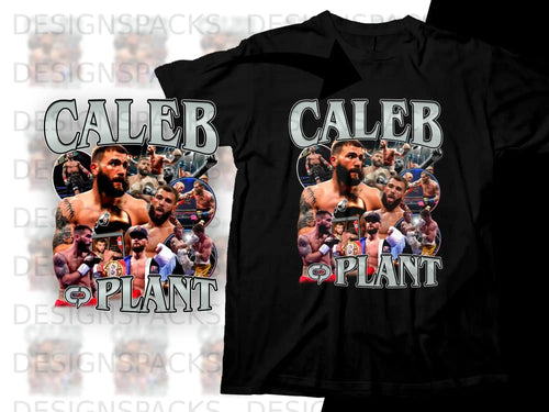 T-shirt with multiple images of boxer Caleb Plant and 