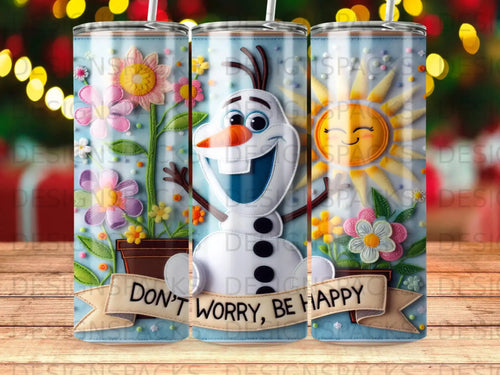 Olaf with flowers and a smiling sun, 
