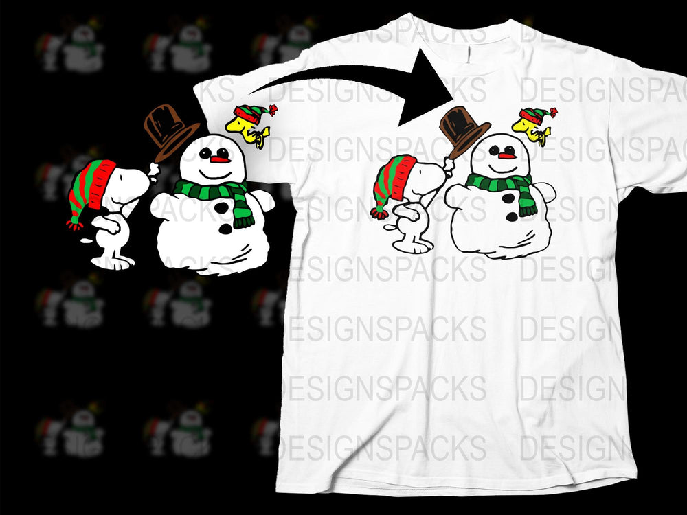 Cute Snowman T-Shirt, Festive Holiday Apparel, Christmas Snowmen Tee, Winter Fashion for All Ages