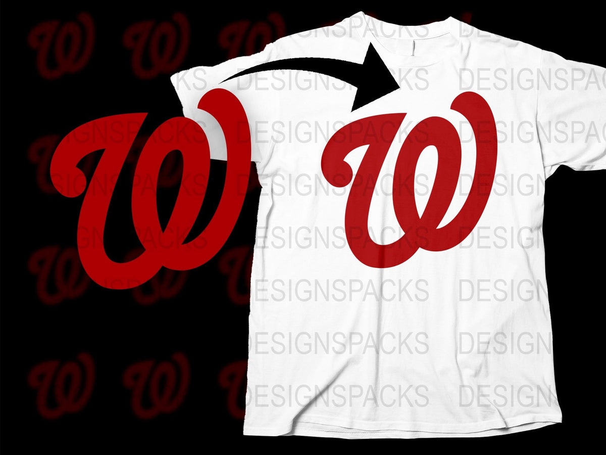 Washington Nationals Logo T-Shirt, Classic Red and White Baseball Tee, Unisex Sports Apparel