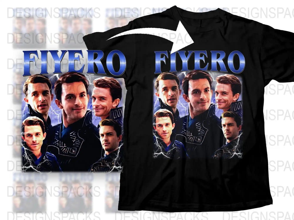 Men's Fan Art T-Shirt, Multiple Faces Graphic Tee, Unique Celebrity Inspired Design, Casual Wear