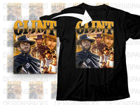 Clint Eastwood Movie Collage T-Shirt, Vintage Hollywood Actor Fan Tee, Classic Cinema Apparel