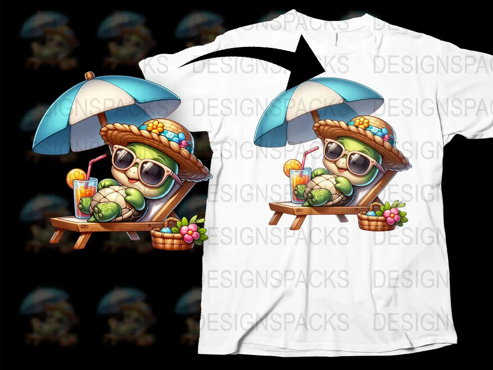 Tropical Sloth T-Shirt, Cute Relaxing Sloth Graphic Tee, Beach Umbrella Summer Shirt