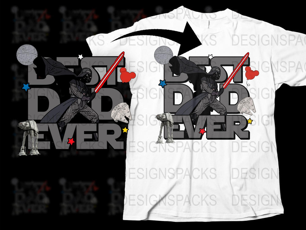 Star Wars Darth Vader T-Shirt, Men's Sci-Fi Movie Graphic Tee, Father's Day Gift Idea, Black and White Cotton Shirt