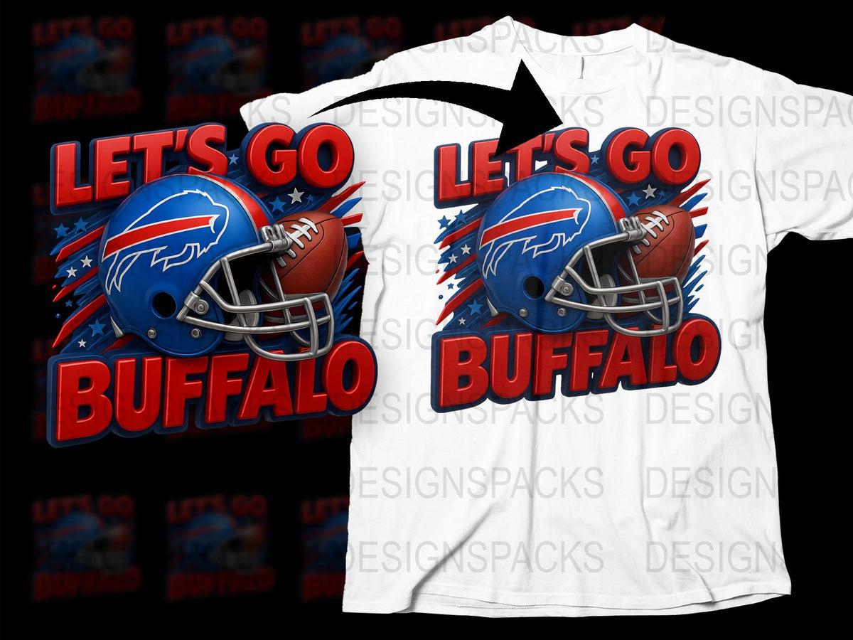 Buffalo Football Team T-Shirt, Let's Go Buffalo Graphic Tee, Sports Fan Apparel, Game Day Shirt