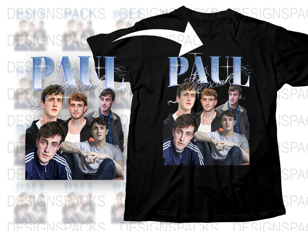 PAUL Graphic T-Shirt, Retro 90s Pop Band Fan Tee, Vintage Style Music Shirt, Multiple Faces Design, Unisex Adult Clothing