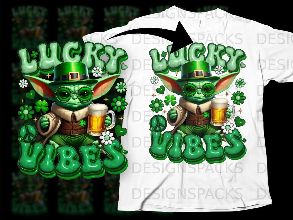 Lucky Vibes Green Character Shamrocks Beer Mug product type